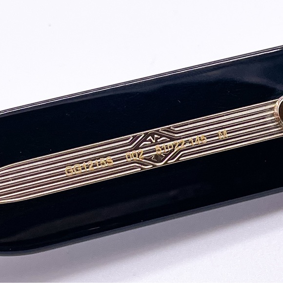 NEW GUCCI GG1215S 002 BLACK UNISEX SUNGLASSES - Picture 8 of 11